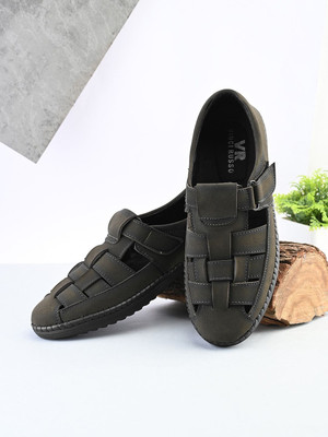 VINCI RUSSO Men Casual(Olive , 6)