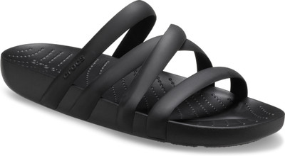 CROCS Crocs Splash Strappy Women Flats(Black , 3 UK/India)