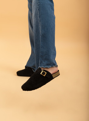 BIG FOX PU Cork Lightweight Men Sandals(Black , 10)