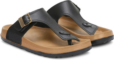FLYNFIT Men Sandals(Black, Brown , 6)