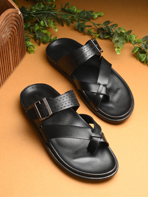 Roadster Men Sandals(Black , 11)
