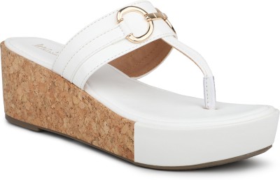 Inc.5 Women Wedges(White , 5)