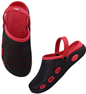 HRX by Hrithik Roshan Men Clogs(Black, Red , 6)