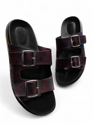 Fabbmate Men Sandals(Black, Brown , 6)