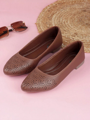 DUOSOFT |Premium Look|Non Slip Lightweight|Bellies for Women|Dailywear|Bellies Shoes| Women Bellies(Brown , 6)