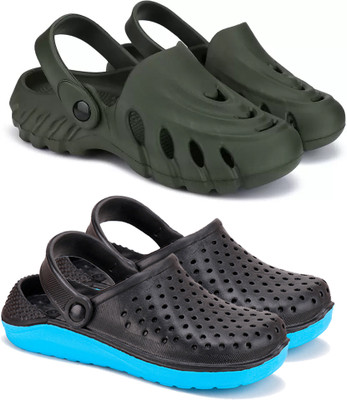 Camfoot Men Sandals(Green, Blue , 8)