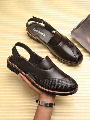 PROVOGUE PR30041 Lightweight Comfort Extra Soft Summer Trendy Premium Stylish Men Sandals(Brown , 6)