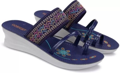 Pennen Women Wedges(Blue , 7)