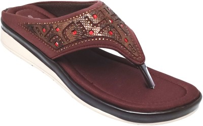 Racecourse Women Flats(Maroon , 3)