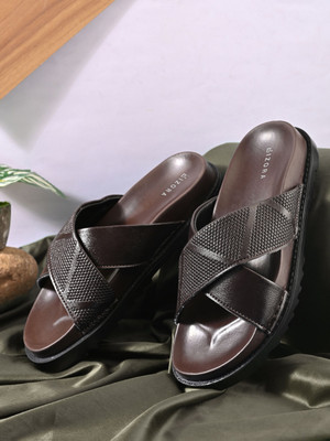 PROVOGUE Men Sandals(Brown , 8)