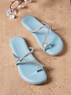 SELFIEE Women Flats(Blue , 7)