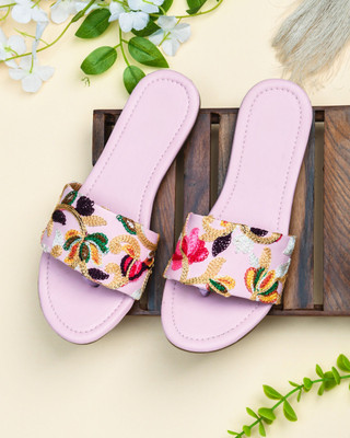 MICCASO Women Flats(Pink , 5)