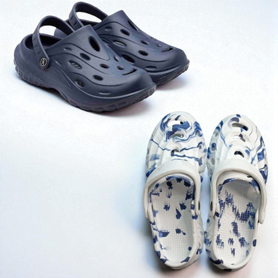 Monrav Men Clogs(Navy, Multicolor , 9)