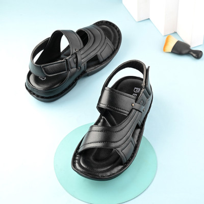 EL ADOR Men Sandals(Black , 10)