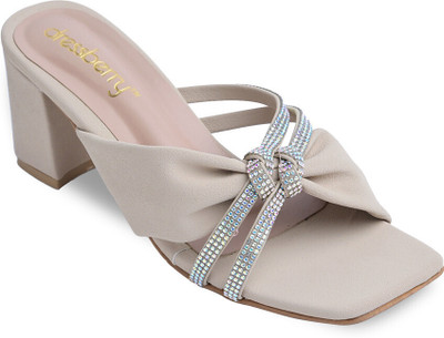 Dressberry Women Heels(Beige , 6)