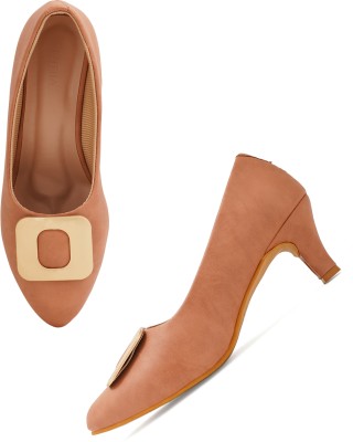 SCENTRA Women Heels(Tan , 4)