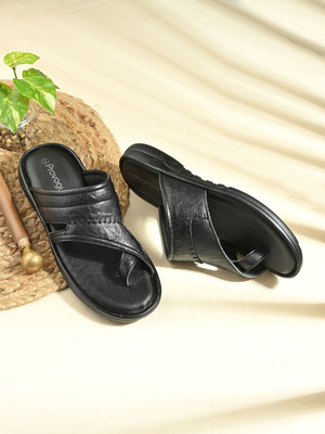 PROVOGUE Men Sandals(Black , 10)