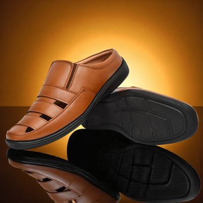 Restroad Men Flats(Tan , 9)