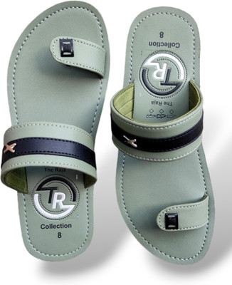 THE RAJA Men Sandals(Green , 6)