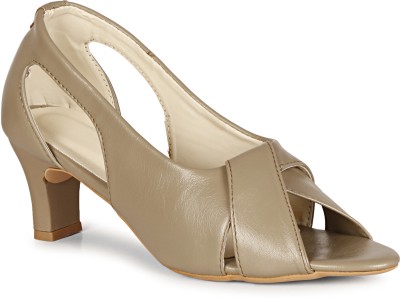 Saheb Women Heels(Camel , 4)