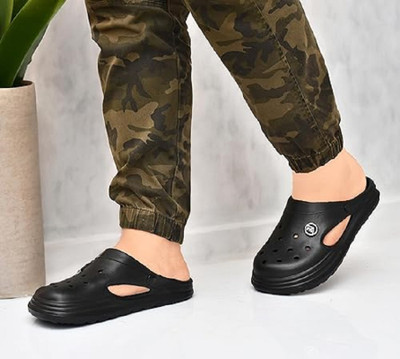 SATERRA Men Sandals(Black , 10)