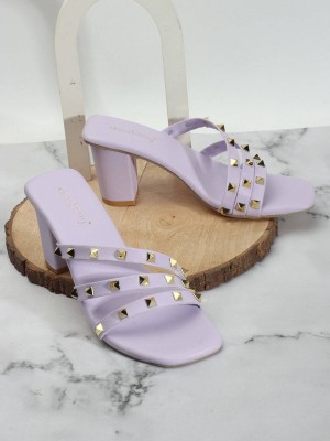 Dressberry Women Heels(Purple , 9)