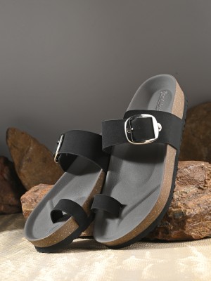 Roadster Men Sandals(Black , 10)