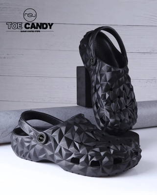 TOE CANDY Men Clogs(Black , 6)