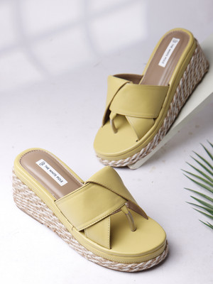 The White Pole Women Heels(Yellow , 6)