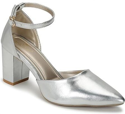 Marc Loire Women Heels(Silver , 7)