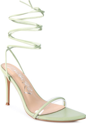 London Rag Women Heels(Green , 8)