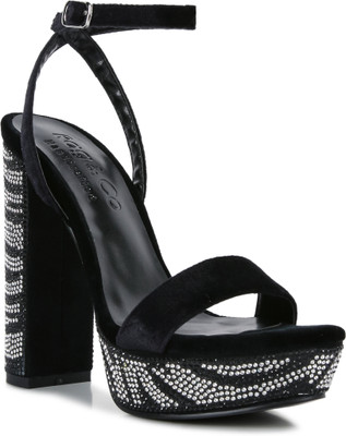 Rag & Co Women Heels(Black , 3)