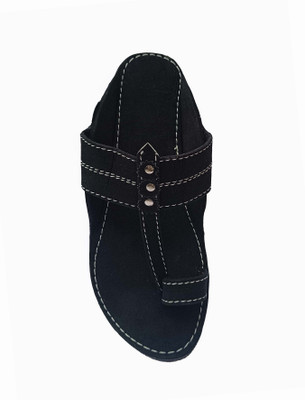 A R Men Flats(Black , 10)