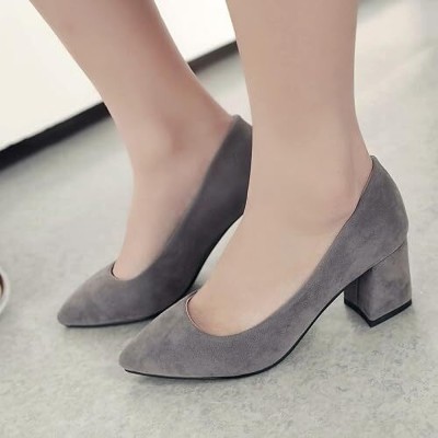 Baespice Women Heels(Grey , 6)