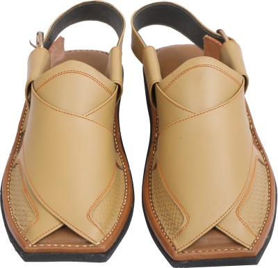 PESHAWARI CHAPPAL Men Sandals(Beige , 10)