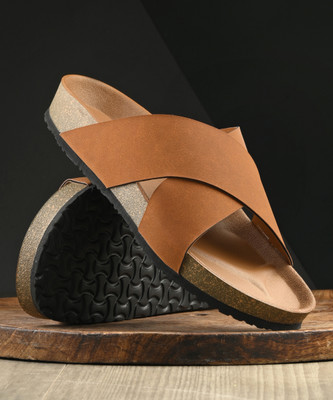 KILLER Stylish Dual Strap Buckle Design Men Casual(Tan , 7)