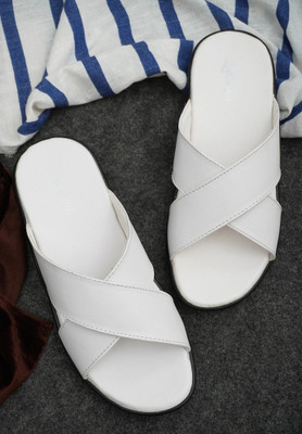 LEONCINO Slippers | Stylish Comfortable Chappal | Daily Casual And Ethnic Wear Sandals | Men Sandals(White , 9)