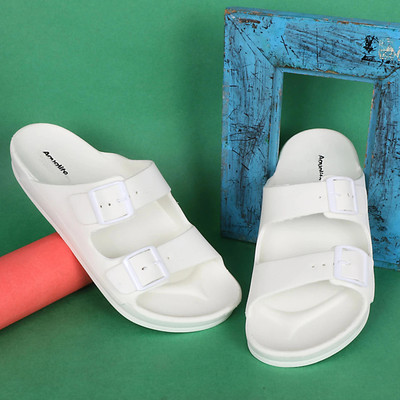 Aqualite Anti-Skid Men Flats(White , 8)