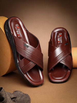 action 3305 Classic Comfortable Stylish Casual Slip On Sandals Men Sandals(Brown , 9)