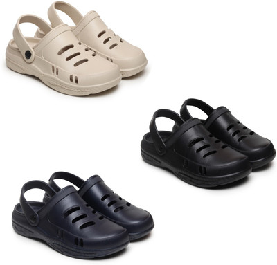 Trottis Men Sandals(Beige, Black, Blue , 9)