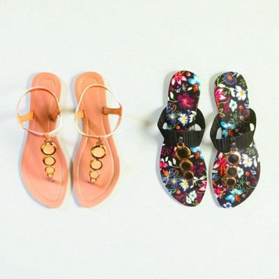 Nicesteps Women Flats(Pink, Multicolor , 8)