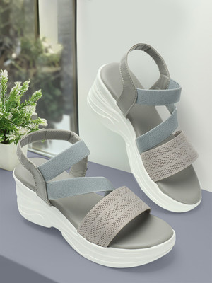 Kajmi Women Wedges(Grey , 7)
