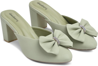 Dressberry Women Heels(Green , 7)