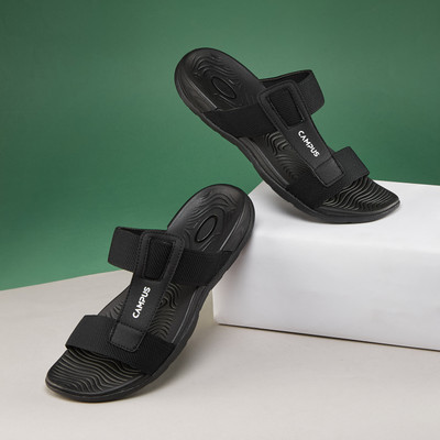 CAMPUS Men Sandals(Black , 8)