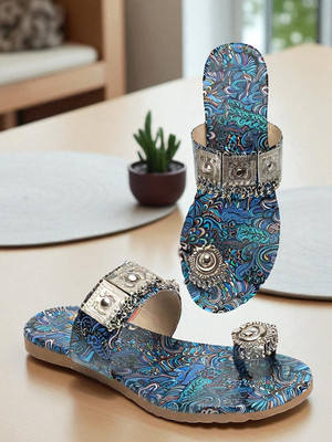 Zoyci Women Flats(Blue , 8)