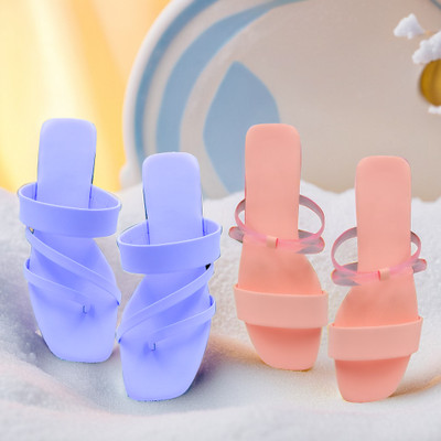 SAYERA Women Flats(Pink, Purple , 8)