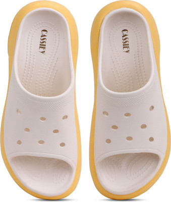 Cassiey Women Casual(Yellow, White , 5)
