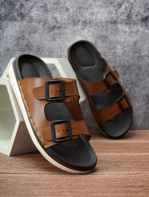 BANYY Men Sandals(Tan , 8)