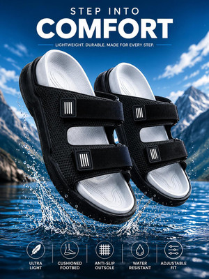 NOBELITE Men Sandals(Black , 8)