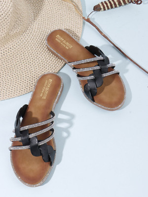 madam glorious Women Flats(Black , 5)